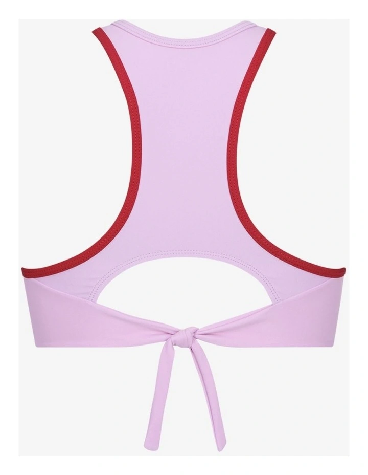 Bikini Top Racerfront Tie in Lilac image 2