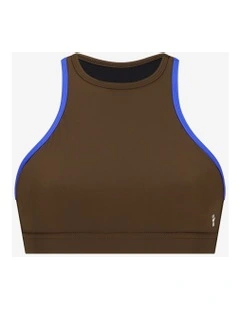 Bikini Top Racerfront Tie in Coffee