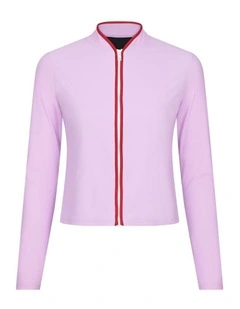 Rash Guard With Zip in Lilac