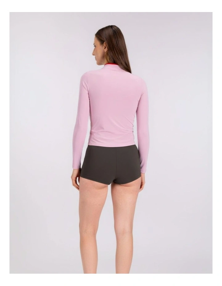 Rash Guard With Zip in Lilac image 4