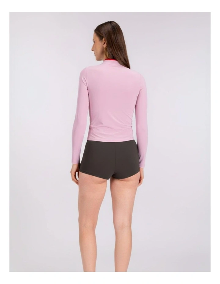 Rash Guard with Zip in Lilac image 6