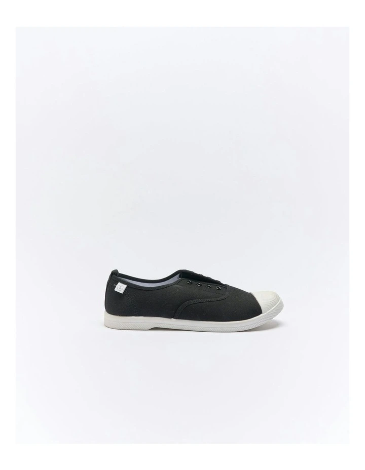 Euro Canvas Plimsole in Black image 1