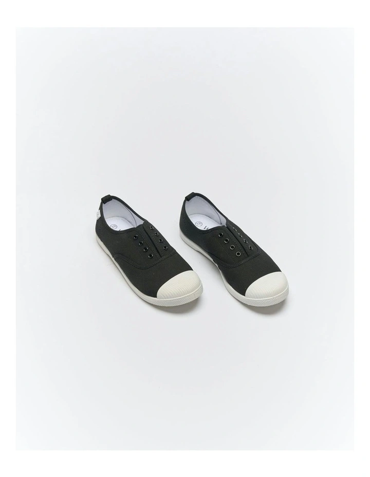 Euro Canvas Plimsole in Black image 2