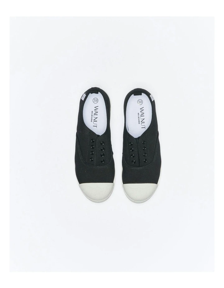 Euro Canvas Plimsole in Black image 3