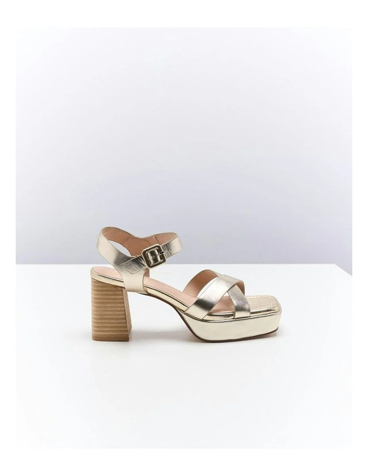 Winslet Leather Heel in Soft Gold image 1
