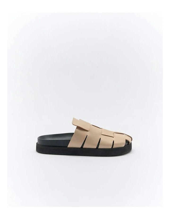 Dune Leather Mule in Oyster image 1