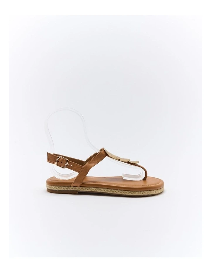 Ada Leather Sandal in Coconut Tan image 3