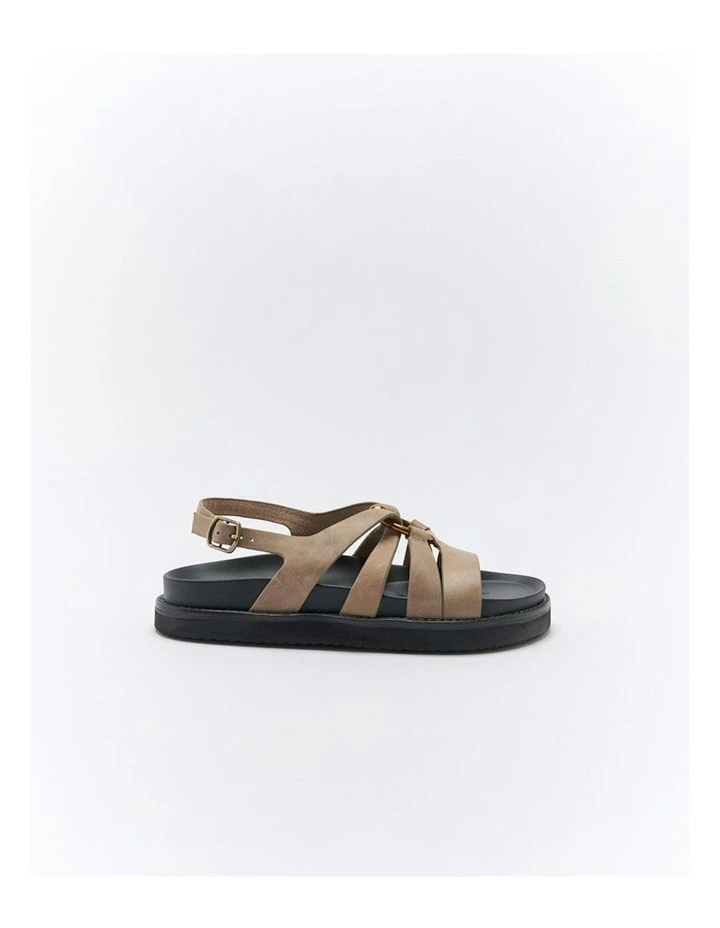 Dulce Leather Sandal in Beige image 1