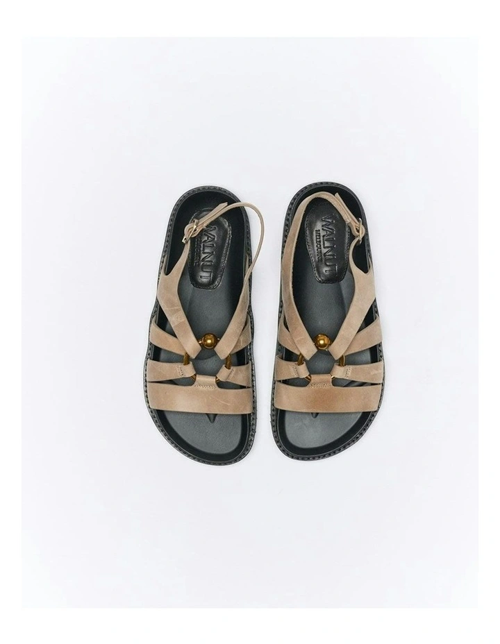 Dulce Leather Sandal in Beige image 4