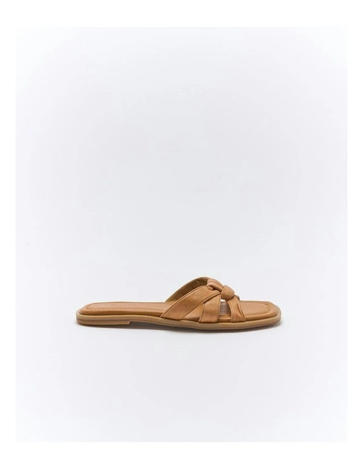 Eden Leather Slide in Coconut Tan image 1