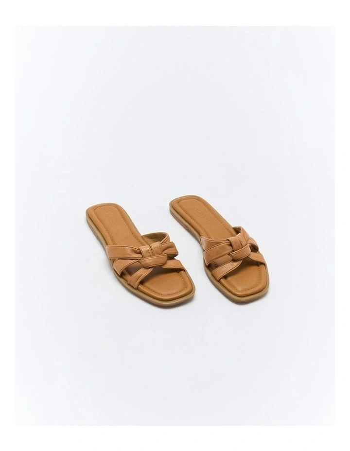 Eden Leather Slide in Coconut Tan image 2