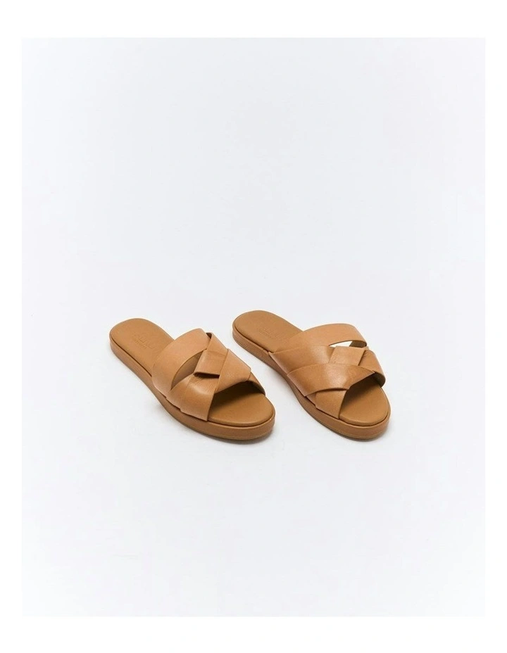 Laine Leather Slide in Coconut Tan image 2