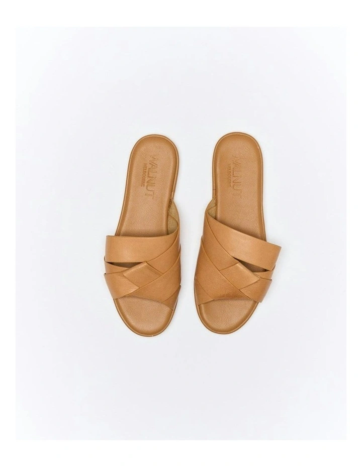 Laine Leather Slide in Coconut Tan image 3