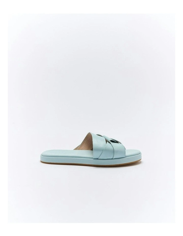 Laine Leather Slide in Sky image 1