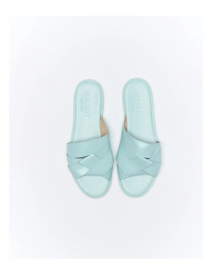 Laine Leather Slide in Sky image 4