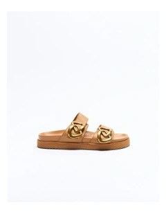 Meadow Leather Slide in Coconut Tan