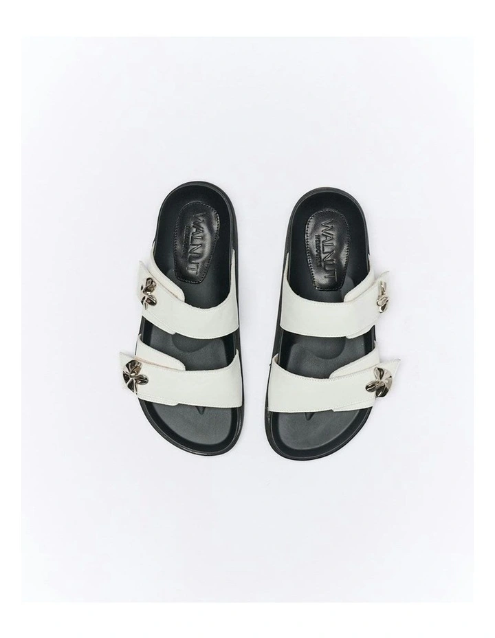 Monroe Leather Slide in Off White image 4