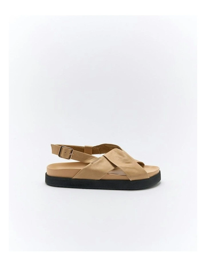 Mya Leather Sandal in Biscuit image 1