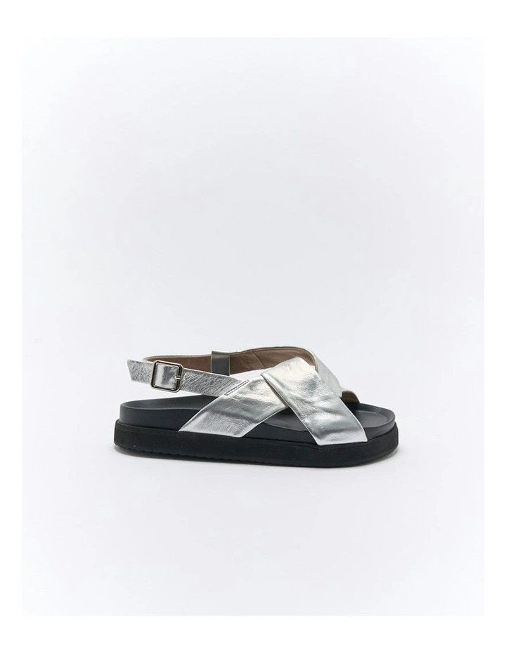 Mya Leather Sandal in Silver image 1