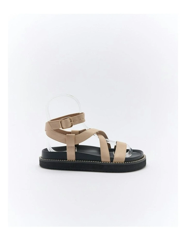 Presly Leather Sandal in Oyster image 1