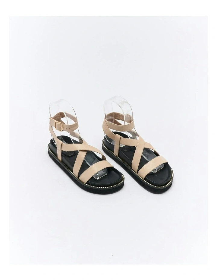 Presly Leather Sandal in Oyster image 2