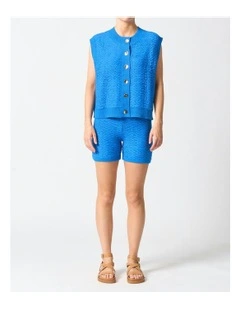 Ravello Knit Vest in Blue