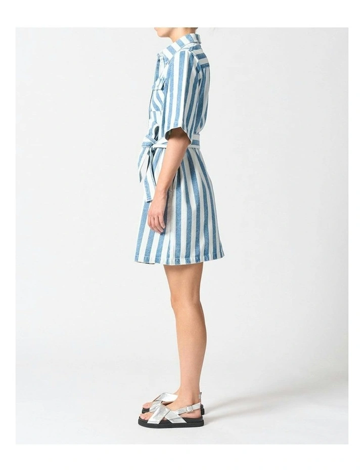 Mayfair Dress in Denim Stripe image 3