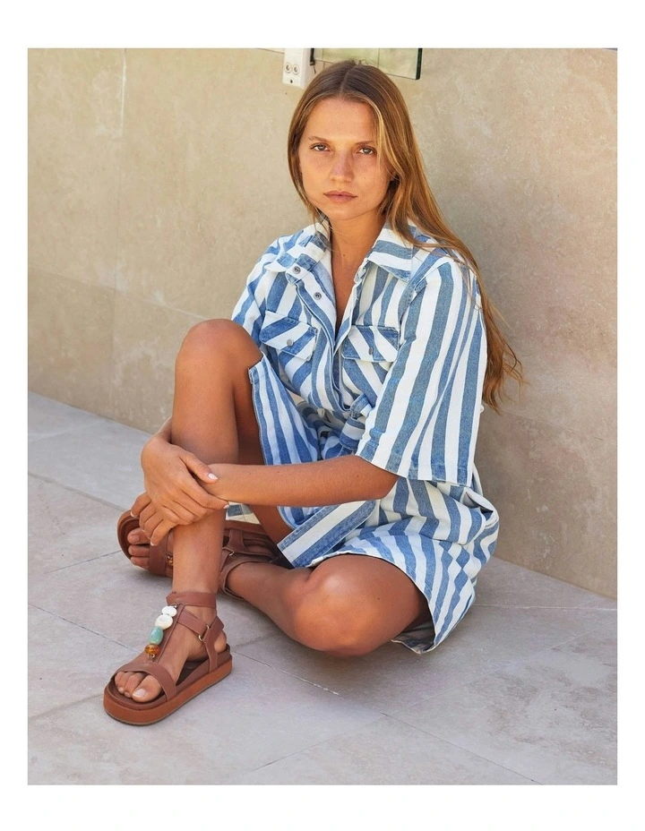 Mayfair Dress in Denim Stripe image 5