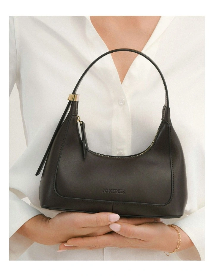 Isabel Shoulder Bag in Espresso Leather image 7