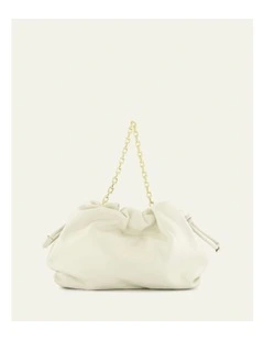 Pippa Crossbody Bag in Off White Leather