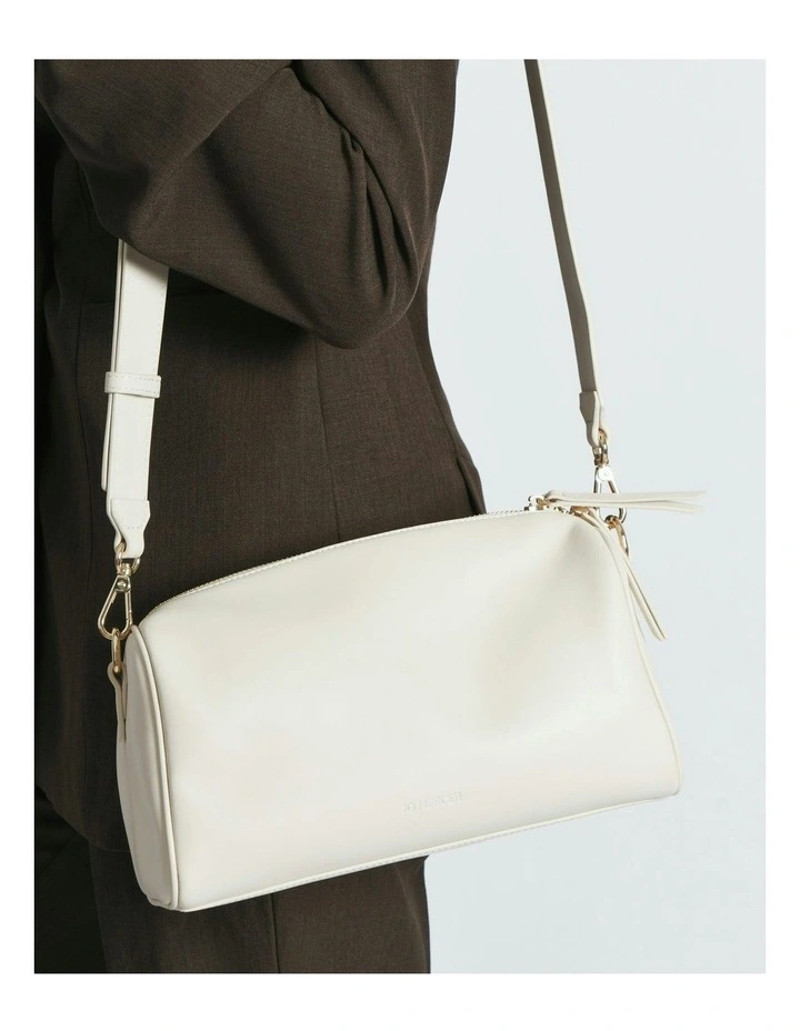 Sylvie Crossbody Bag in Off White Leather image 2