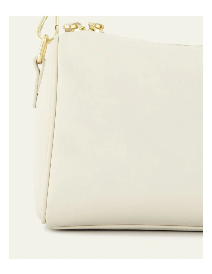 Sylvie Crossbody Bag in Off White Leather image 3