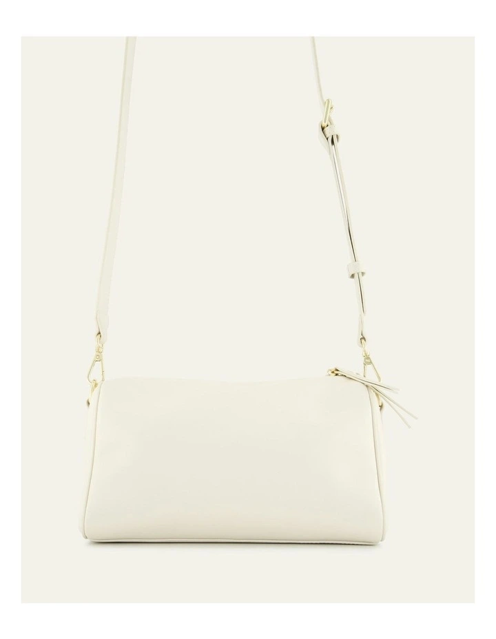 Sylvie Crossbody Bag in Off White Leather image 6
