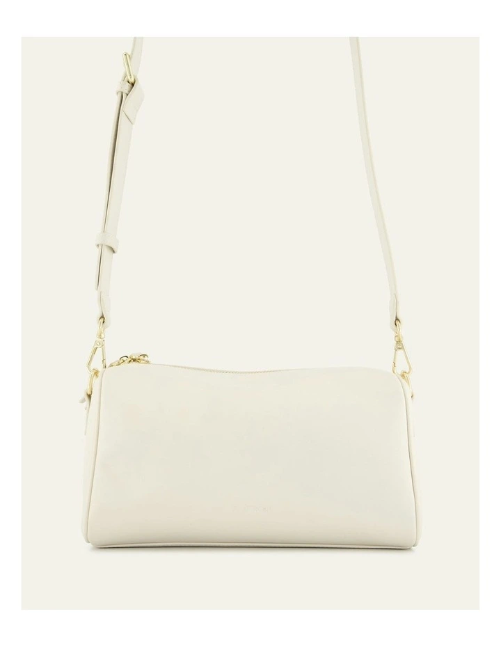 Sylvie Crossbody Bag in Off White Leather image 7