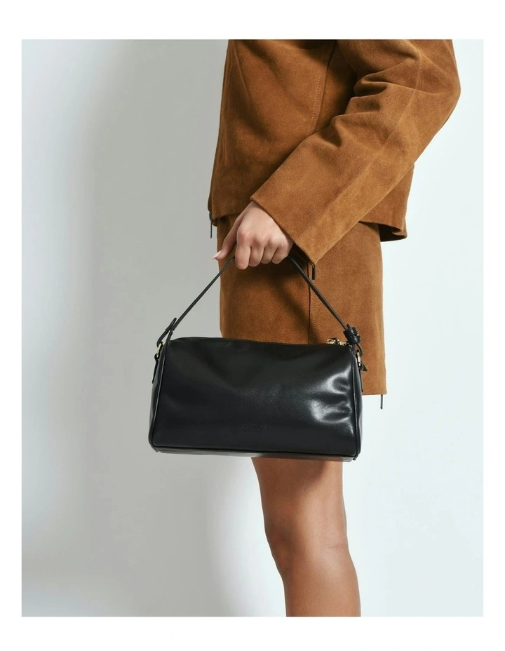 Sylvie Crossbody Bag in Black Leather image 2