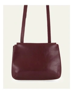 Amber Crossbody Bag in Merlot Leather