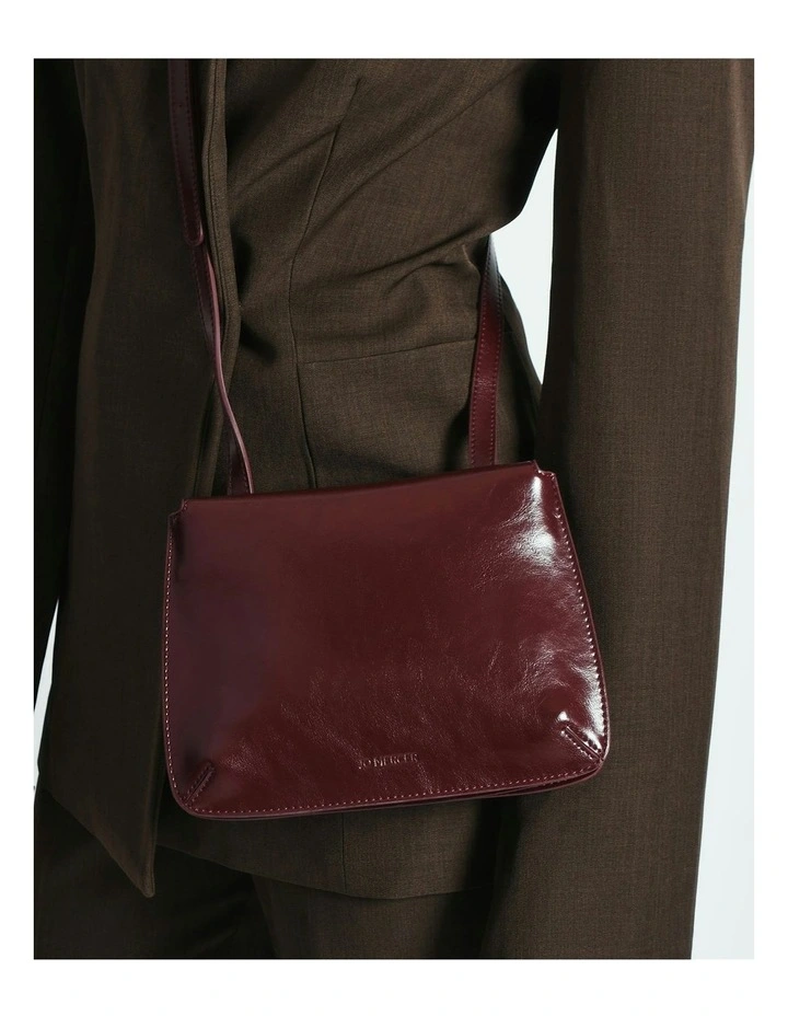 Amber Crossbody Bag in Merlot Leather image 2