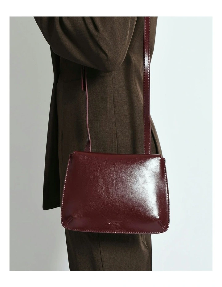 Amber Crossbody Bag in Merlot Leather image 7