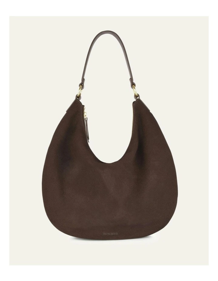 Margo Shoulder Bag in Bitter Choc Suede image 1