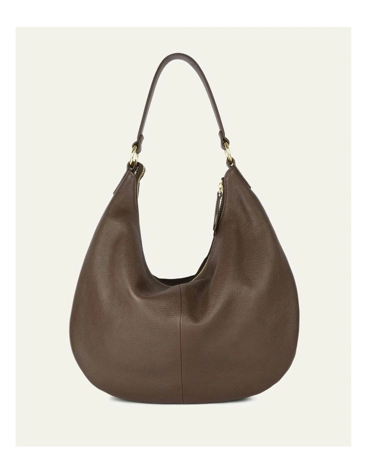 Margo Shoulder Bag in Bitter Choc Suede image 4