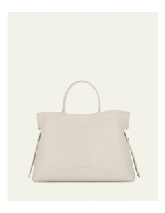 Mishi Crossbody Bag in Off White Leather
