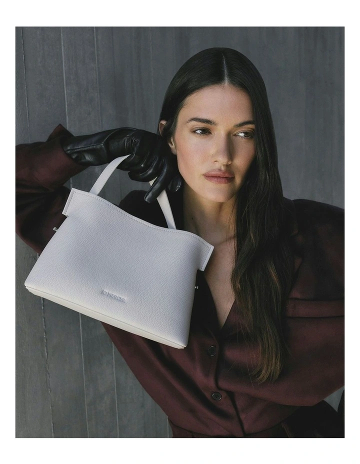 Mishi Crossbody Bag in Off White Leather image 2