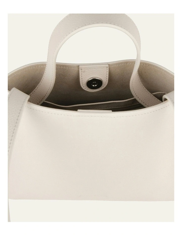 Mishi Crossbody Bag in Off White Leather image 5
