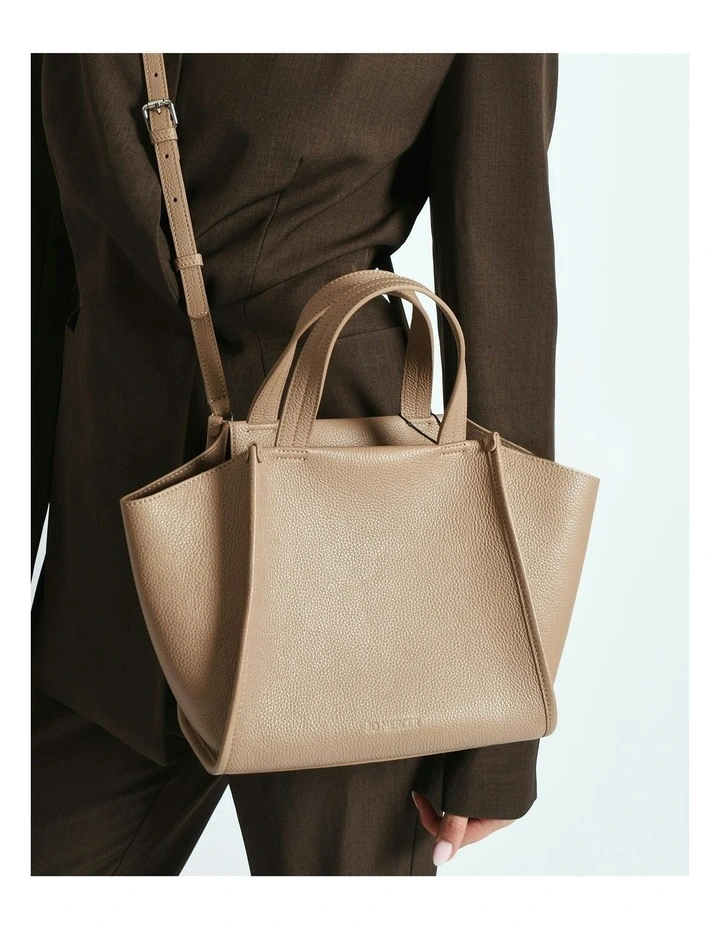 Joyce Crossbody Bag in Taupe Leather image 3