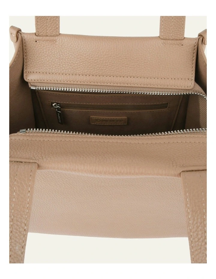 Joyce Crossbody Bag in Taupe Leather image 7