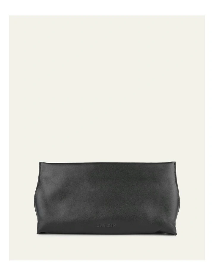 Bonnie Clutch Bag in Black Leather image 1