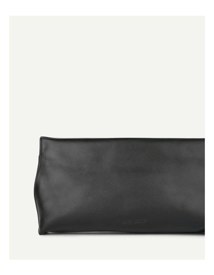 Bonnie Clutch Bag in Black Leather image 3