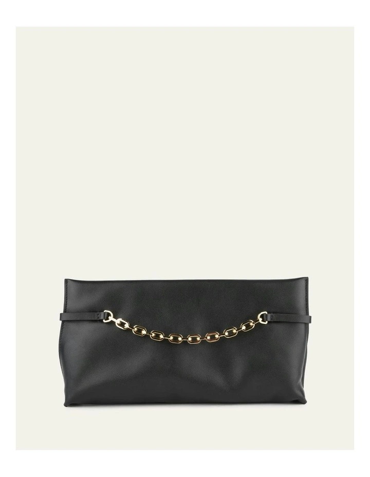 Bonnie Clutch Bag in Black Leather image 4