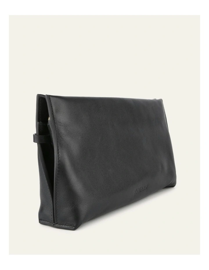 Bonnie Clutch Bag in Black Leather image 7
