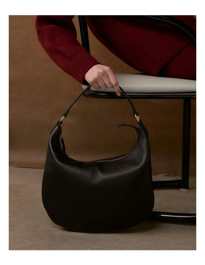 Margo Shoulder Bag in Black Leather image 2